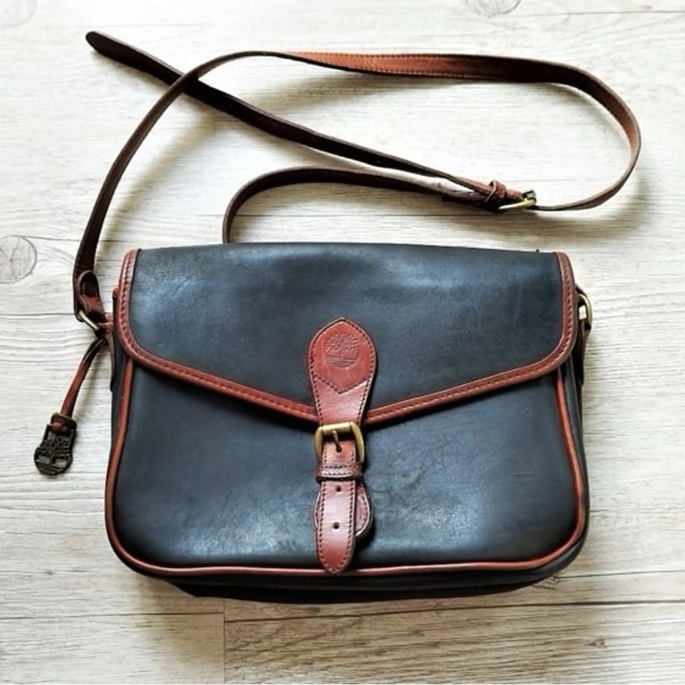 TIMBERLAND LEATHER SACHEL BAG vintage - Picture 1 of 10